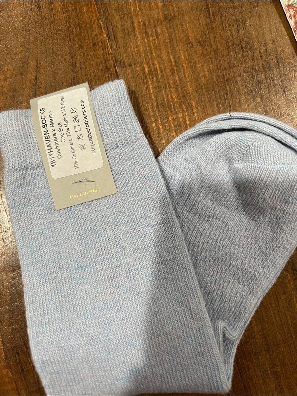 Light Blue Cashmere Blend Women’s Socks